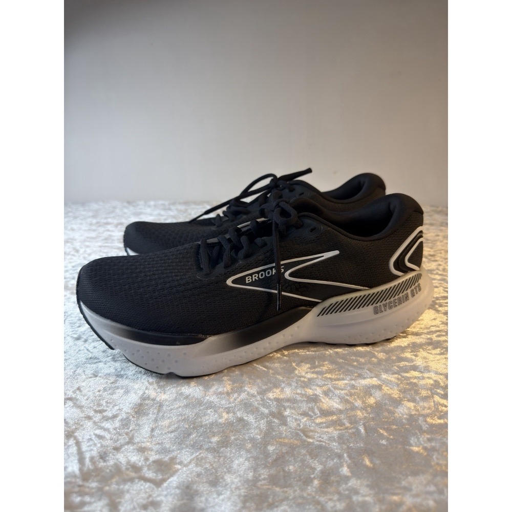 Brooks Glycerin GTS 21 Womens 10.5 B Running Shoes Black Gray DNA Loft